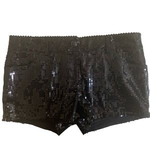 Black Sequin Shorts